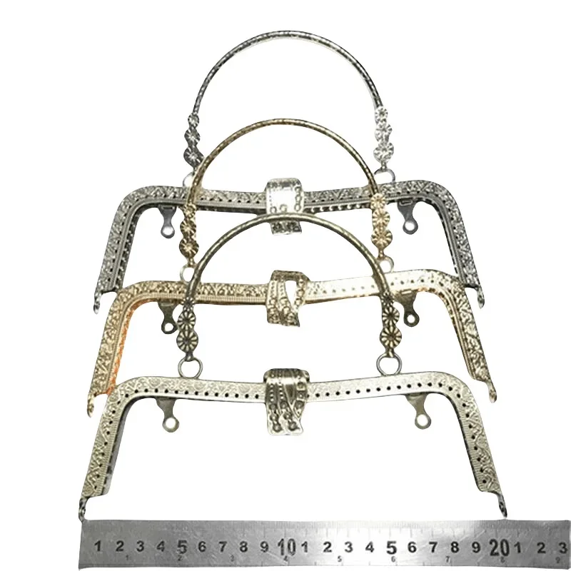 High Quality New 1pc Fashion Women Bags Handle Metal 20.5cm DIY Coin Purse Bag Handle Handbag Clasp Lock Arch Frame Accessories
High Quality New 1pc Fashion Women Bags Handle Metal 20.5cm DIY Coin Purse Bag Handle Handbag Clasp Lock Arch Frame Accessories