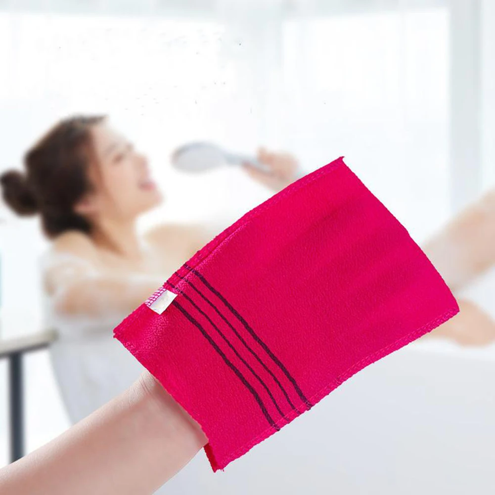 

5Pcs Shower Bath Scrub Glove Korean Exfoliating Body Scrub Shower Towel Washcloth Portable For Adults Coarse Grain Brush