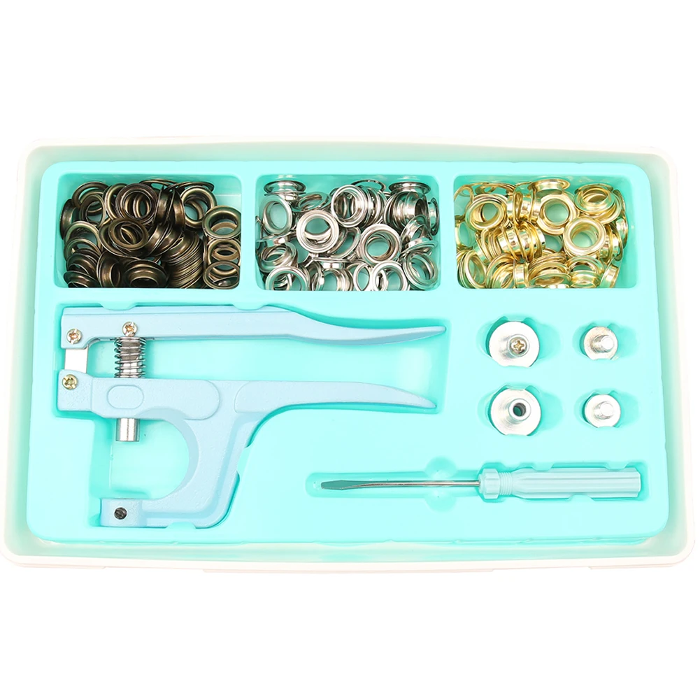 

Pieces 150 Sets Metal Button Blue Tool 150sets Bronze Eyelets Golden Kit - High-Quality Of 12mm Metal Pliers Silver
