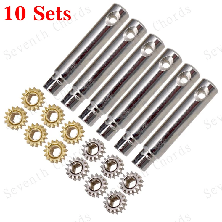 10 Set Diameter 6mm Pins and 1:15 Gear for Guitar Tuning Pegs Tuners Machine Heads (String Hole on the Top of Pin)
10 Set Diameter 6mm Pins and 1:15 Gear for Guitar Tuning Pegs Tuners Machine Heads (String Hole on the Top of Pin)