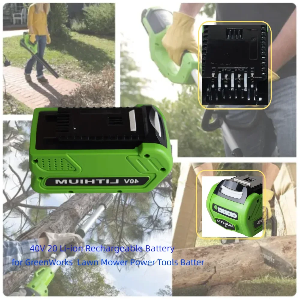 5.0/6.0/8.0mAh For Greenworks 40V Battery G-MAX Lawn Mower Power Tools Battery Garden Tool Replacement Li-ion Battery 29462
5.0/6.0/8.0mAh For Greenworks 40V Battery G-MAX Lawn Mower Power Tools Battery Garden Tool Replacement Li-ion Battery 29462