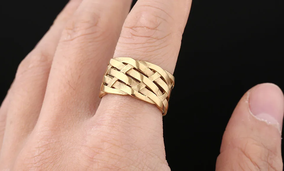 Trendy 316L Stainless Steel Wholesale Price Viking Weave Ring For Man Women Vintage Charm Polished jewelry For Teens Gift Trendy 316L Stainless Steel Wholesale Price Viking Weave Ring For Man Women Vintage Charm Polished jewelry For Teens Gift