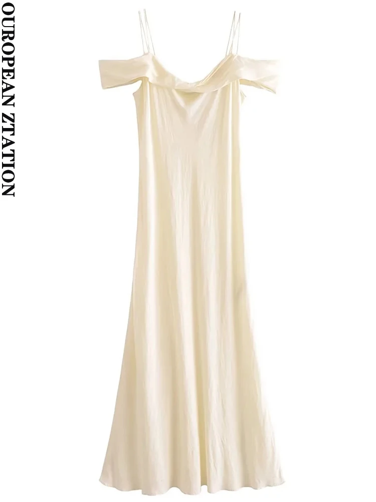 PAILETE Women 2023 fashion straight neck midi dress sexy backless thin straps short sleeves female dresses vestidos
PAILETE Women 2023 fashion straight neck midi dress sexy backless thin straps short sleeves female dresses vestidos