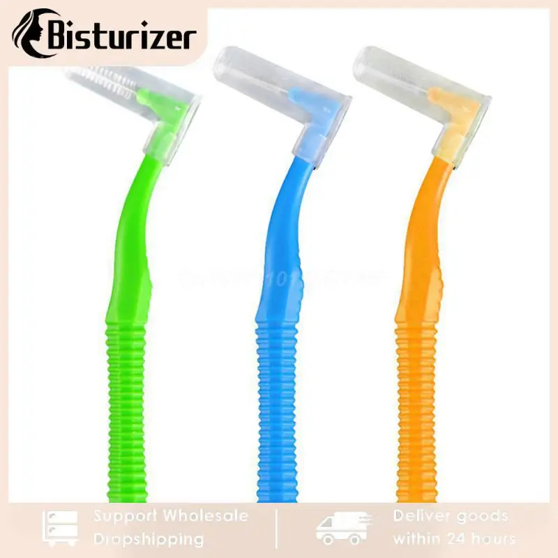 

box L Shape Push-Pull Interdental Brush Orthodontic Toothpick Teeth Whitening Tooth Pick ToothBrush Oral Hygiene Care