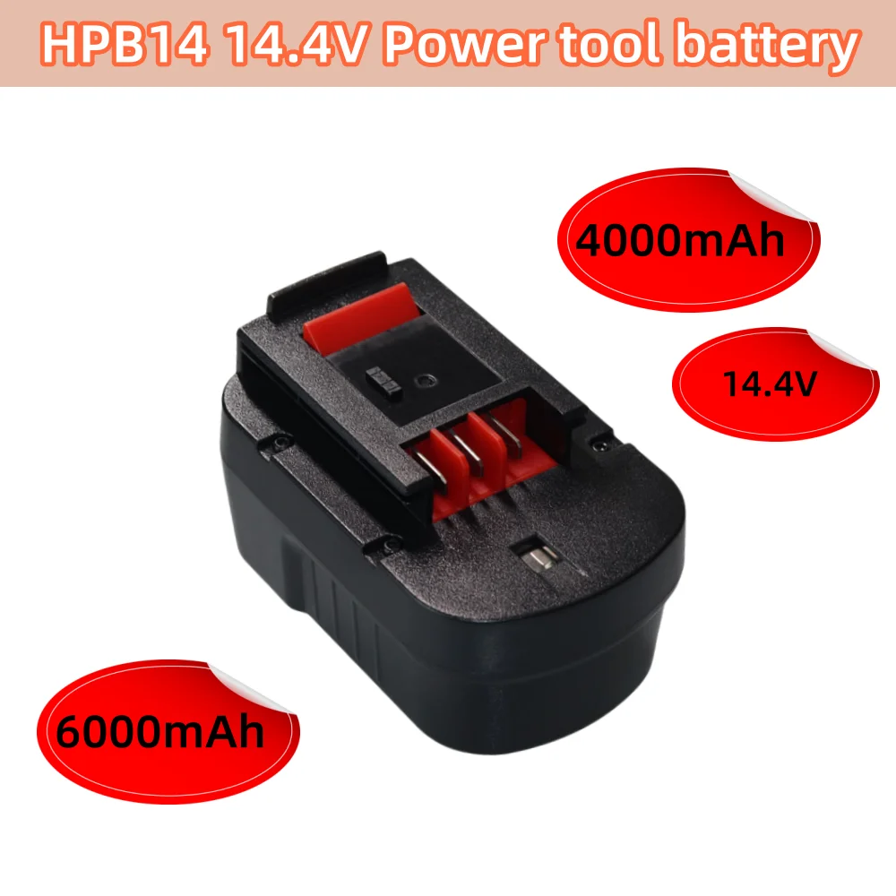 For Black And Decker HPB14 14.4V 4000mAh/6000mAh Ni-Mh Replacement Batteries FSB14 FS140BX 499936-34
For Black And Decker HPB14 14.4V 4000mAh/6000mAh Ni-Mh Replacement Batteries FSB14 FS140BX 499936-34
