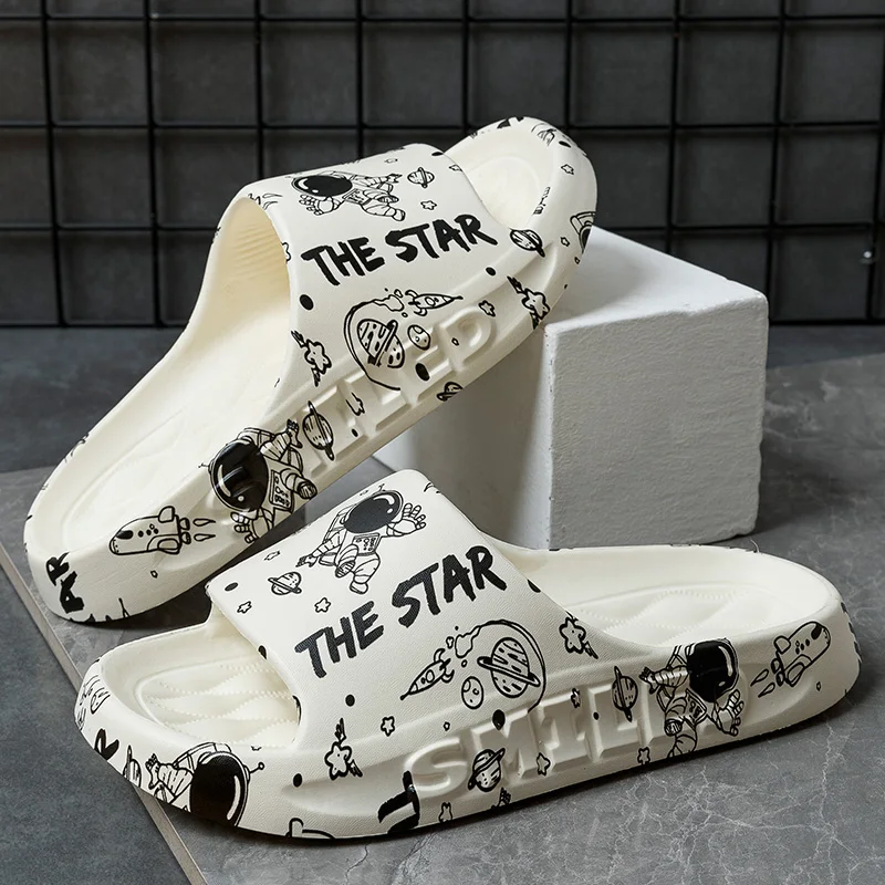 Trendy Cartoon Printed Soft Soled Slippers for Men Summer Women's Sandals Bathroom Non-Slip Couple Shoes Flip Flops
Trendy Cartoon Printed Soft Soled Slippers for Men Summer Women's Sandals Bathroom Non-Slip Couple Shoes Flip Flops