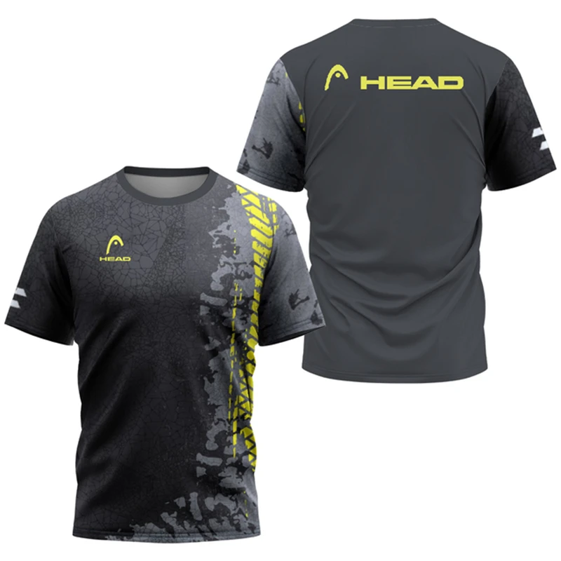 Fashion men's sports T-shirt summer casual short sleeved head badminton table Nice training breathable quick drying O-neck top.
Fashion men's sports T-shirt summer casual short sleeved head badminton table Nice training breathable quick drying O-neck top.