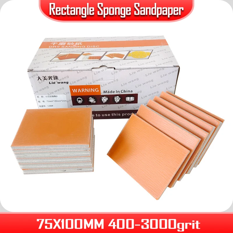 Sponge Sandpaper Rectangle Foam Sanding Block 75*100mm for Car Polishing Sanding Wet Dry Abrasive Tool Car painting
Sponge Sandpaper Rectangle Foam Sanding Block 75*100mm for Car Polishing Sanding Wet Dry Abrasive Tool Car painting