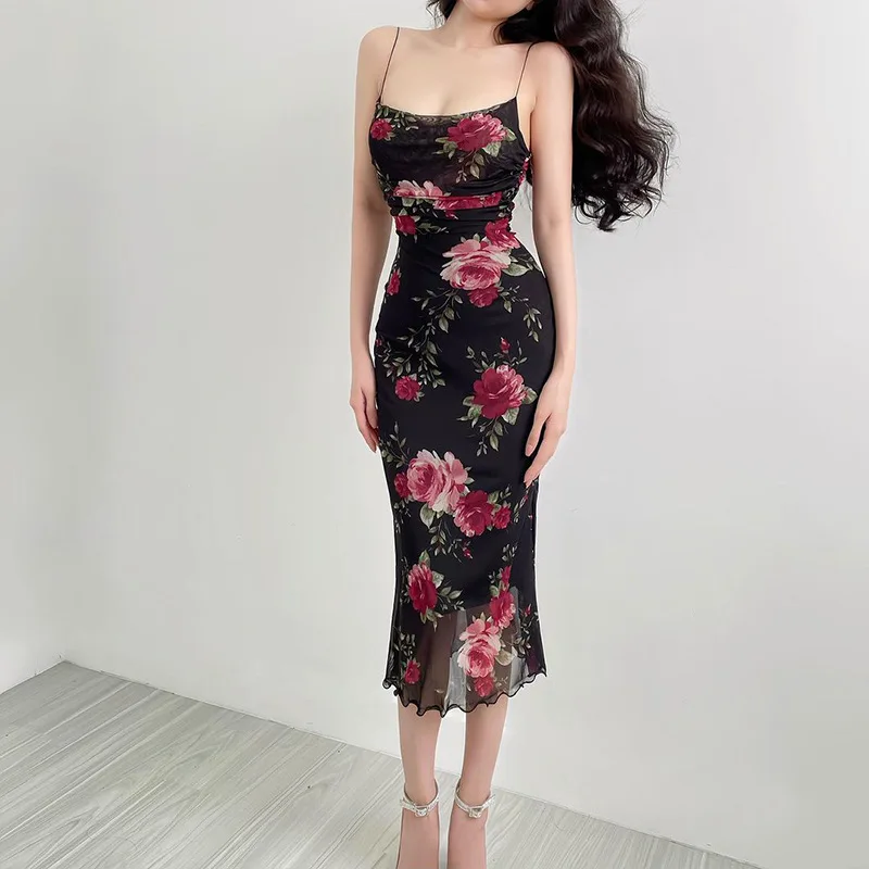 CINESSD Elegant Slim Fit Women Dress 2024 Summer Hanging Strap Printed Mesh Pure Desire Flower Printed Party Vestidos WS858
CINESSD Elegant Slim Fit Women Dress 2024 Summer Hanging Strap Printed Mesh Pure Desire Flower Printed Party Vestidos WS858