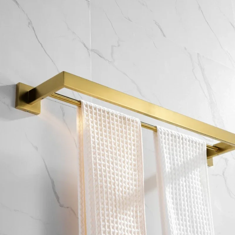 Brushed gold stainless steel towel rack, bathroom storage, bathroom all copper hardware pendant
Brushed gold stainless steel towel rack, bathroom storage, bathroom all copper hardware pendant