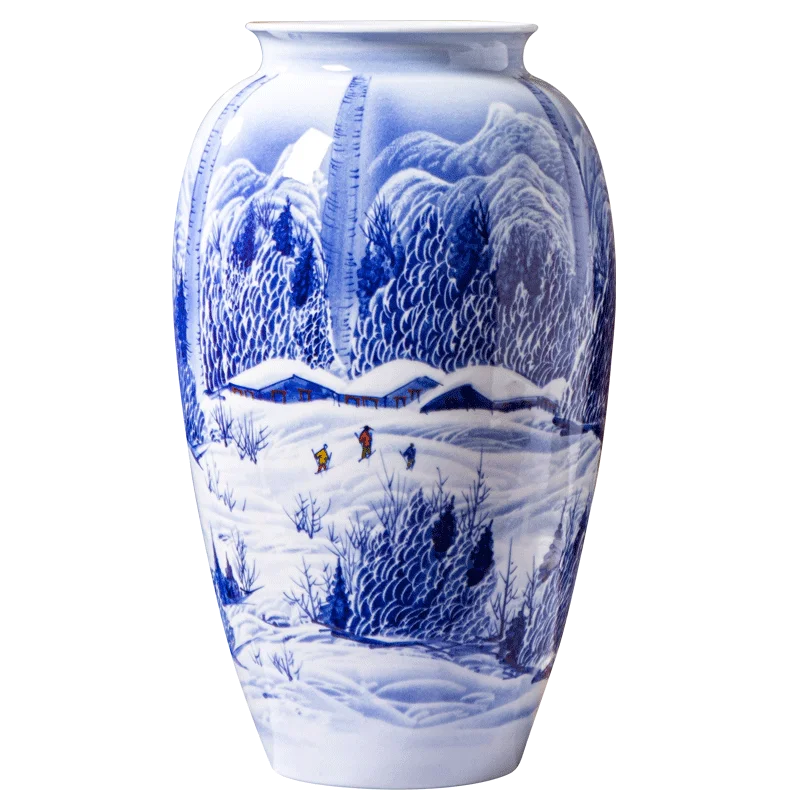 Ceramic Vase Decoration Famous Hand Painted Blue and White Porcelain Home Living Room Flower Arrangement Antique Shelf Wine
Ceramic Vase Decoration Famous Hand Painted Blue and White Porcelain Home Living Room Flower Arrangement Antique Shelf Wine