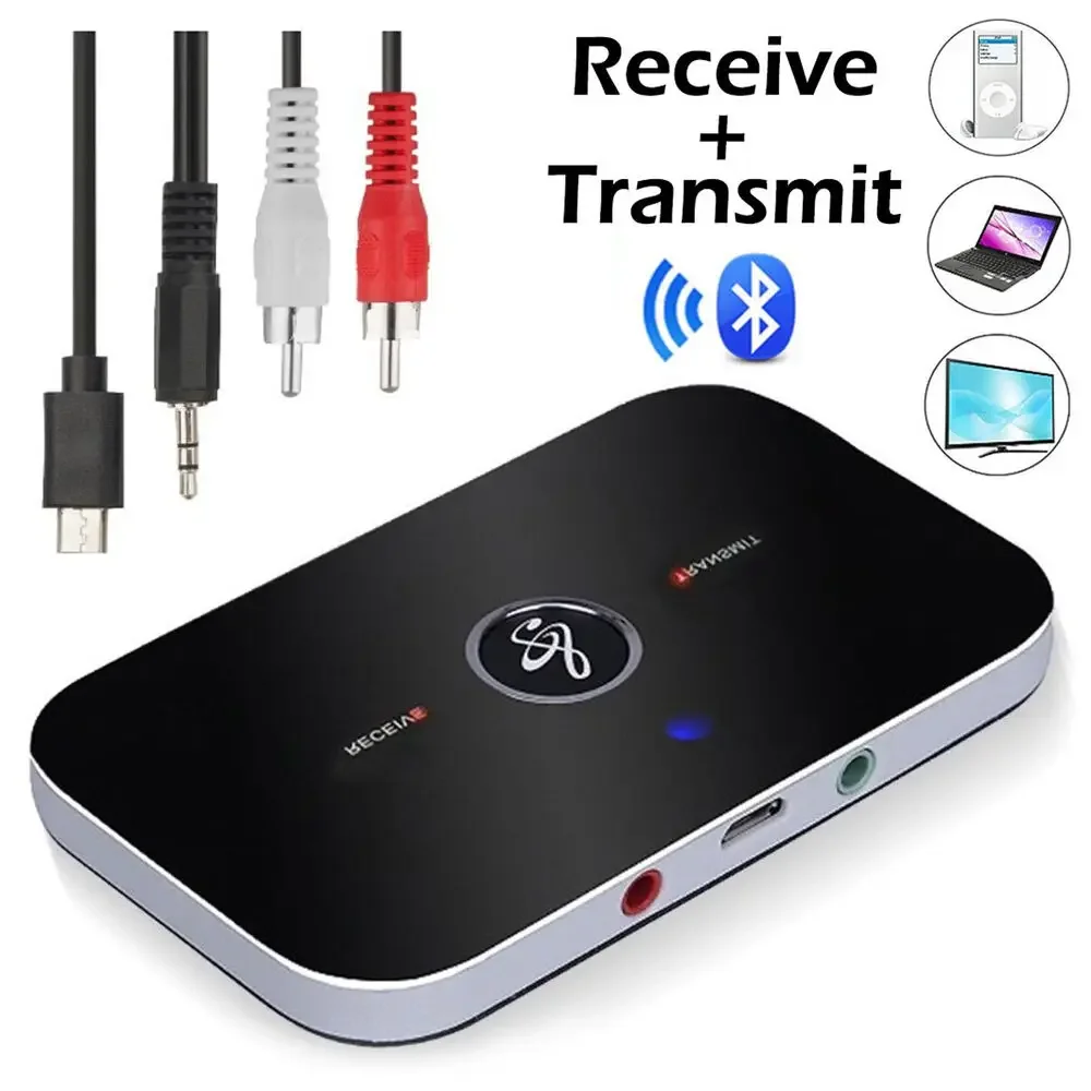 

Bluetooth 5.0 Audio Receiver Transmitter B6 AUX RCA 3.5MM 3.5 Jack USB Music Stereo Wireless Adapters Dongle For Car Speaker PC