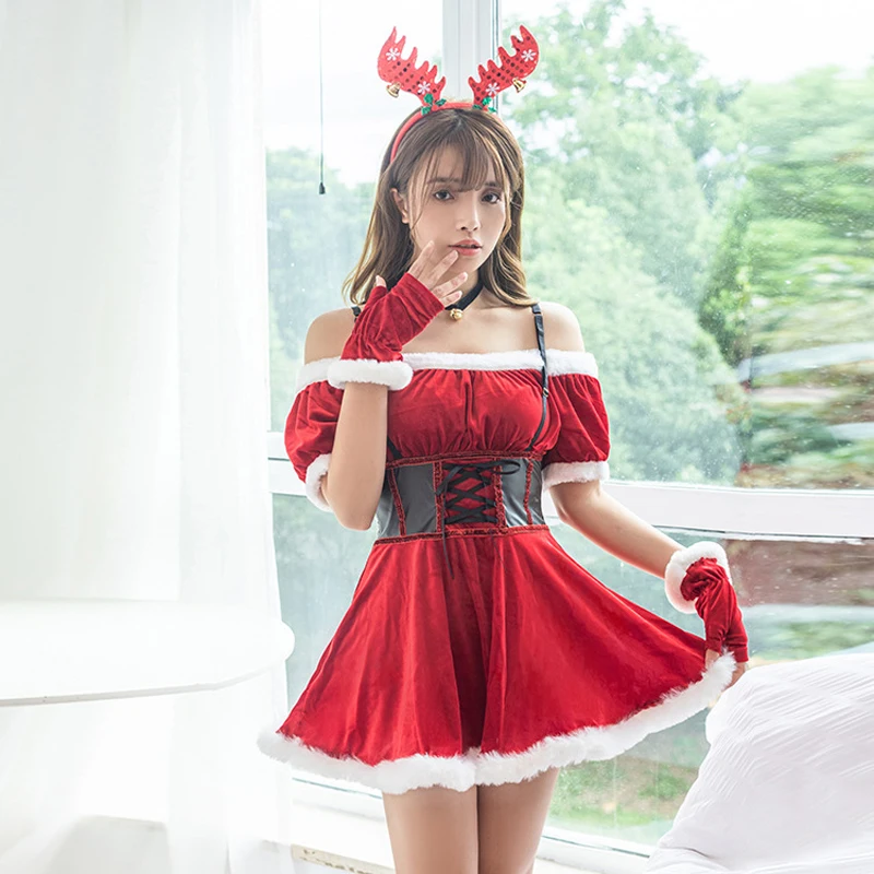 Womens Sexy Lingerie Christmas Cosplay Adult Bodysuit Erotic Costume Backless Ins Passion Temptation Uniform Set Bra Underwear
Womens Sexy Lingerie Christmas Cosplay Adult Bodysuit Erotic Costume Backless Ins Passion Temptation Uniform Set Bra Underwear