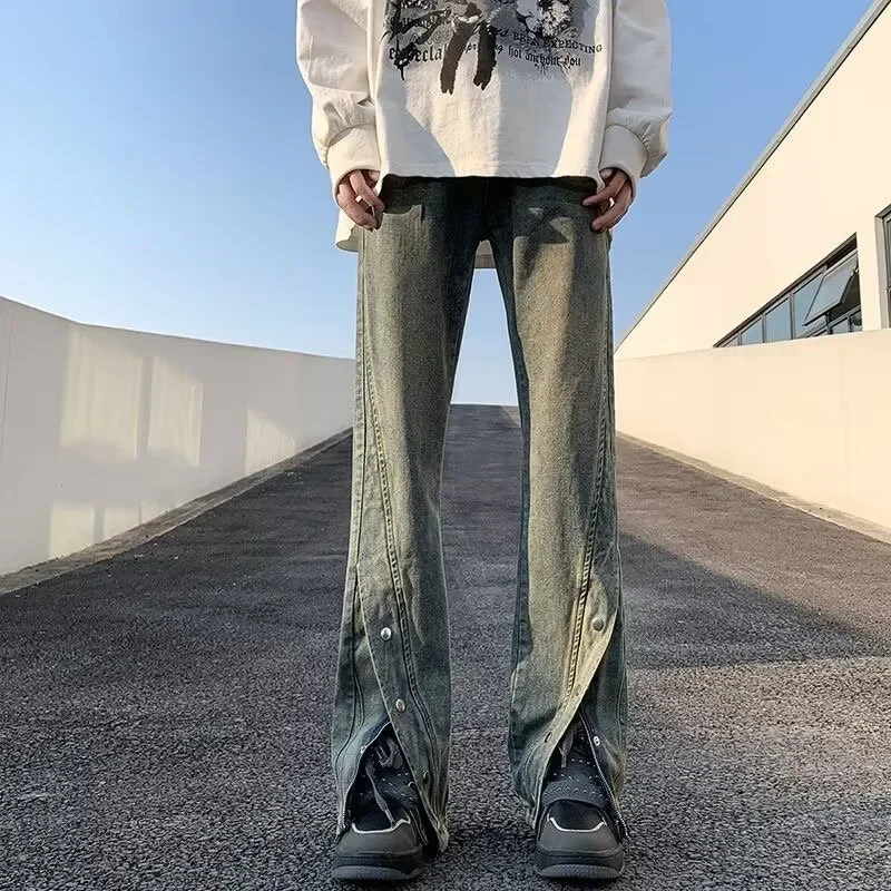 Men's Straight Leg Jeans 2024 Spring New Solid Colors Fashion Designer with Vent Button Denim Wide Leg Jeans Cargo Pants Men
Men's Straight Leg Jeans 2024 Spring New Solid Colors Fashion Designer with Vent Button Denim Wide Leg Jeans Cargo Pants Men