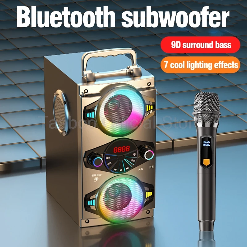 Portable Bluetooth Subwoofer High Quality Berlin Sound Subwoofer Wooden High Fidelity Home Theater K Song Outdoor Audio Speaker
Portable Bluetooth Subwoofer High Quality Berlin Sound Subwoofer Wooden High Fidelity Home Theater K Song Outdoor Audio Speaker