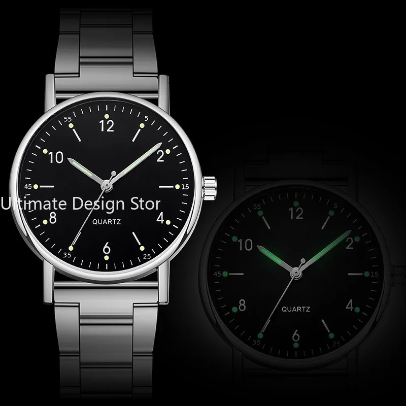 

Simple Quartz Wristwatch Ladies Quartz Watch Stainless Steel Luminous Dial Leisure Fashionable Watch Reloj Mujer Montre Femmes