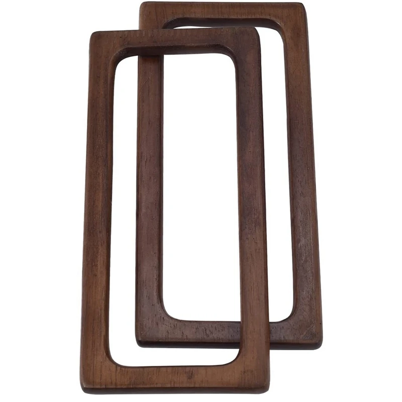 

NEW-4Pcs 20Cm Rectangle Wooden Bags Handle DIY Sewing Brackets Purse Frames Handles For Making Handbag Accessories