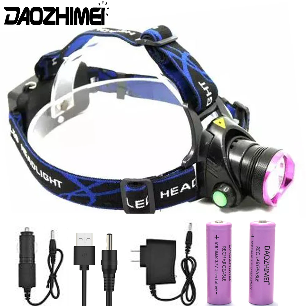 

High Lumens LED Headlamp XML T6 Flashlight Headlight Head Lamp Light for Outdoor Fishing 3-Mode Waterproof 18650 Camping Lamp