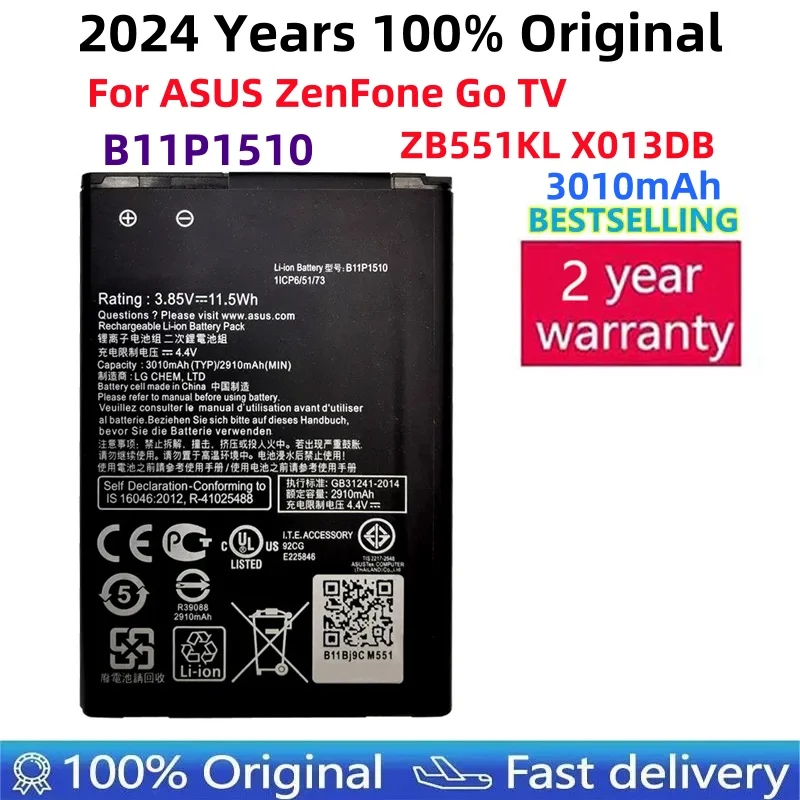 

Original ZB551KL Phone Battery For ASUS ZenFone Go TV ZB551KL X013DB 3010mAh B11P1510 3010mAh Batteries Bateria