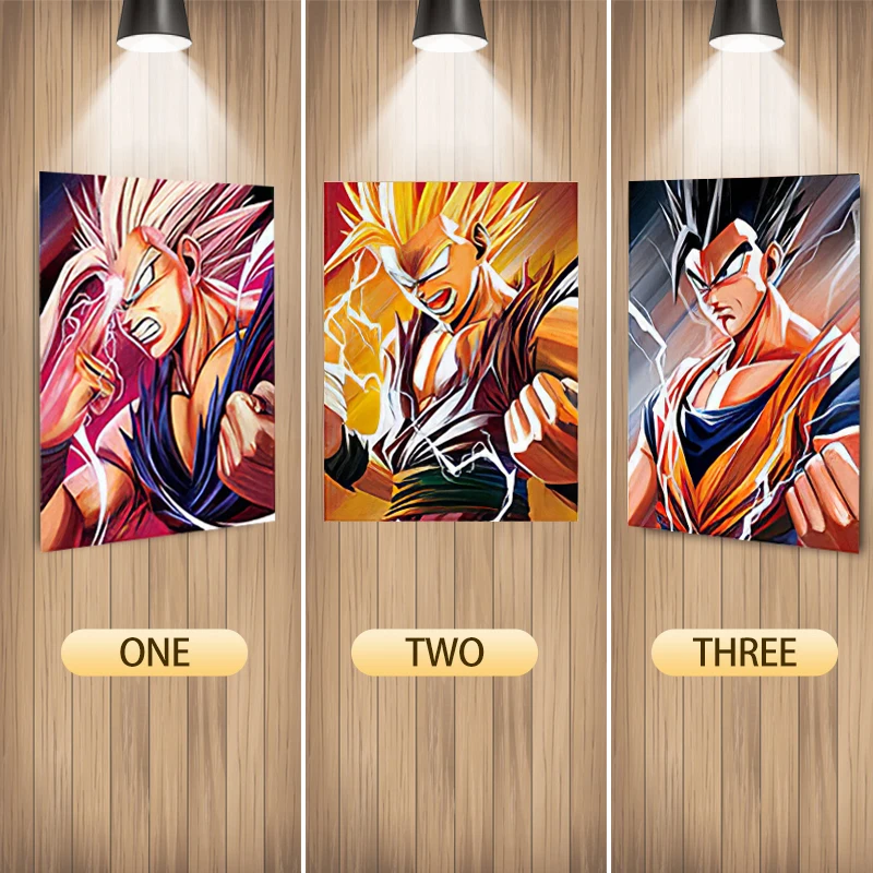 

Dragon Ball Son Gohan Anime Painting 3D Lenticular Poster Wall Poster Wall Sticker Home Decor Birthday Gifts Toy