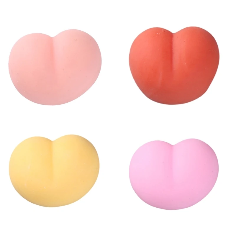 

HUYU Novelty Squeezable Toy Soft TPR Stretchy Peach Butt Stress Pinch Toy Party Favor Pressure Release Toy ADD Children Gift