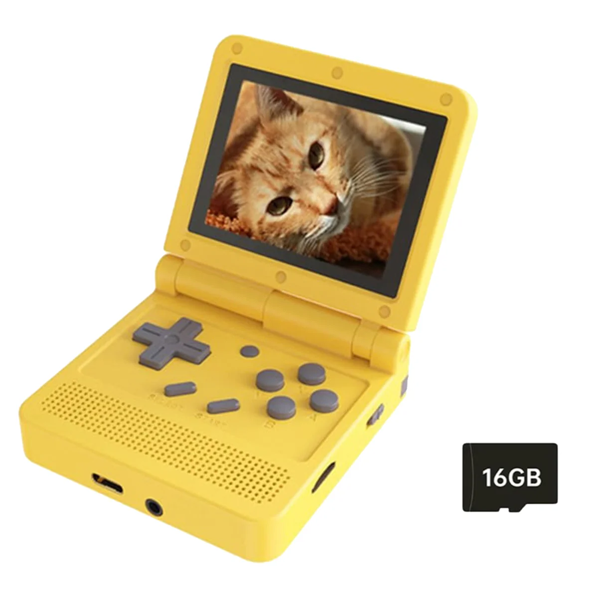 

Powkiddy V90 Retro Game Console 16G 3.0 Inch IPS Screen Handheld Game Player Open Source Portable Mini Consoles Yellow