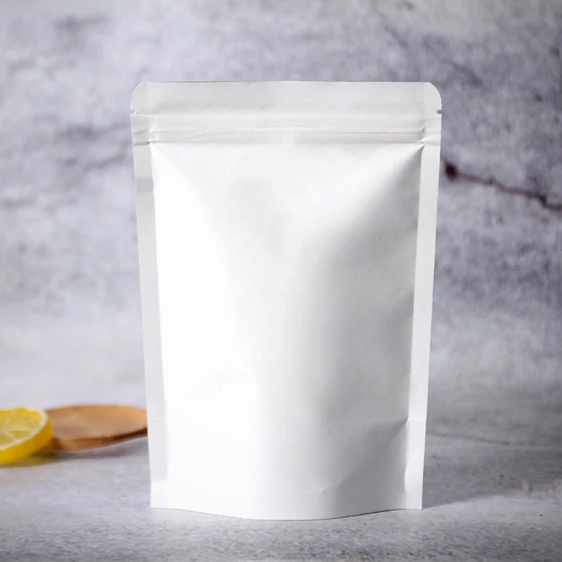 White Craft Paper Stand Up Packaging Pouch, Storage Bags for Food with Your Brand Logo, 50Pcs
White Craft Paper Stand Up Packaging Pouch, Storage Bags for Food with Your Brand Logo, 50Pcs