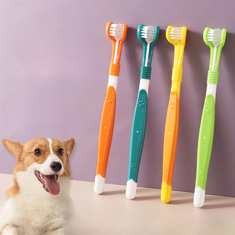 Oral Cleaning Toothbrush, Three Side Bristles, Comprehensive Removal of Pet Oral Odor, Cats and Dogs, Teeth Cleaning Tools
Oral Cleaning Toothbrush, Three Side Bristles, Comprehensive Removal of Pet Oral Odor, Cats and Dogs, Teeth Cleaning Tools