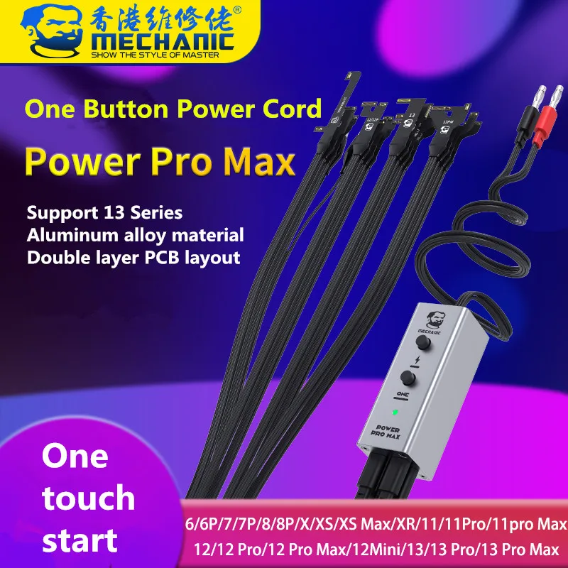 MECHANIC Power Pro Max One Button Power Cord Fast Start Test Cable with TYPE-C Interface for Phone 6 to 13 Series
MECHANIC Power Pro Max One Button Power Cord Fast Start Test Cable with TYPE-C Interface for Phone 6 to 13 Series