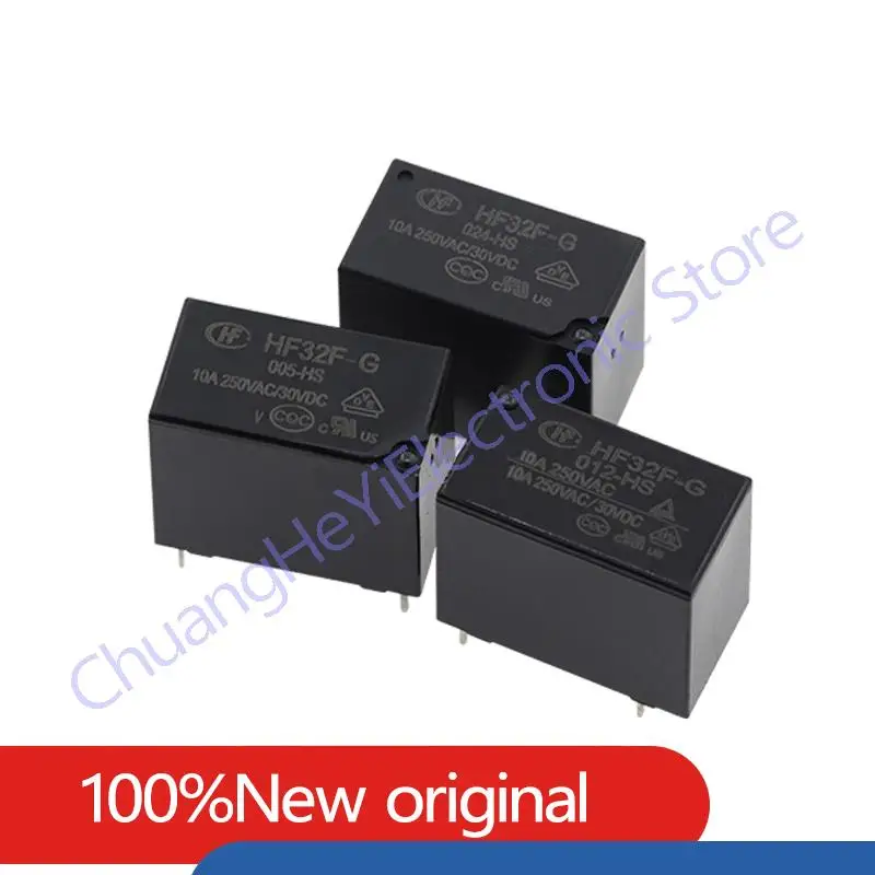 

50pcs High current of DIY circuit board module Relay JZC HF 32f-g-005 012 024-hs3 HS 32f-g-012-HS 32f-g-012-HS3 4pin 5A 10A