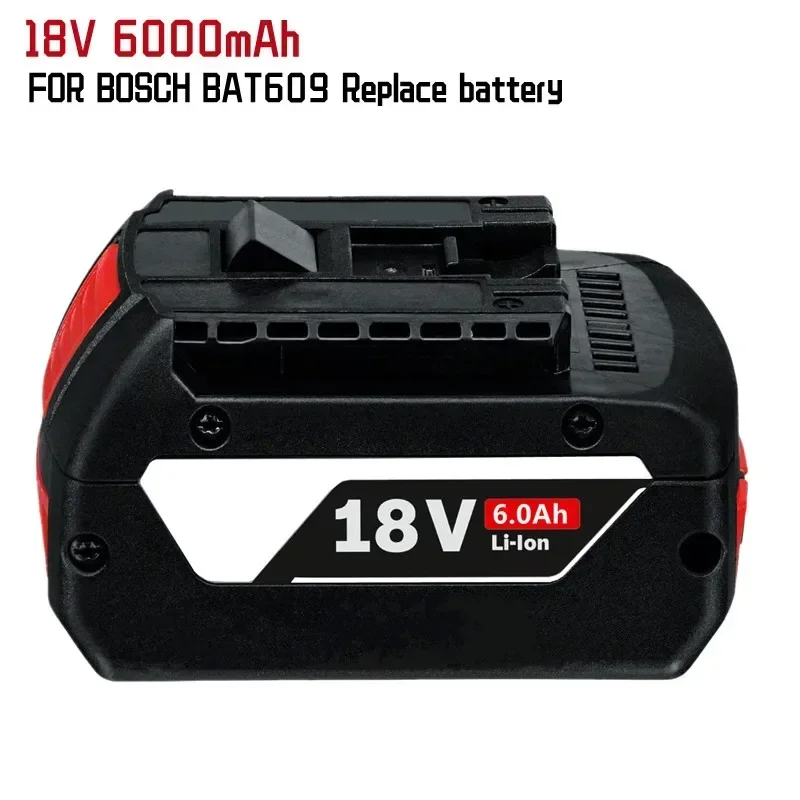 

18V Batterie Für Bosch GBA 18V 6,0 Ah Lithium-BAT609 BAT610G BAT618 BAT618G 17618-01 BAT619G BAT622 SKC181-202L + Ladegerät