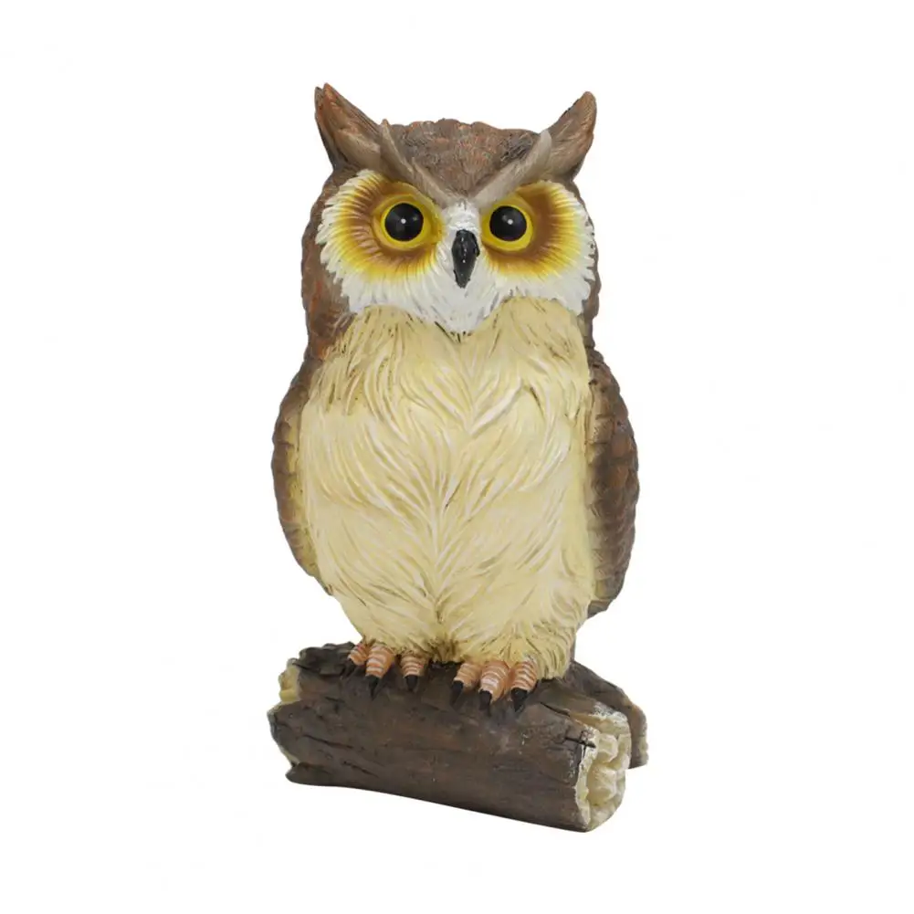 

Weatherproof Owl Statue Realistic Owl Statue Home Decor Adorable Desktop Figurine Art Craft Sculpture Ornament Lovely for Owl