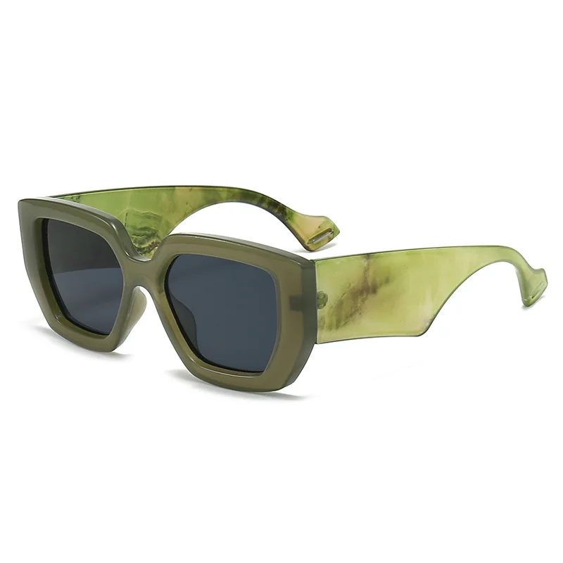 

Sunglasses For Women Fashion Vintage 2024 Square Oversized Colorful Eyeglass Concrete Olive Green Sunshade Sun Glasses