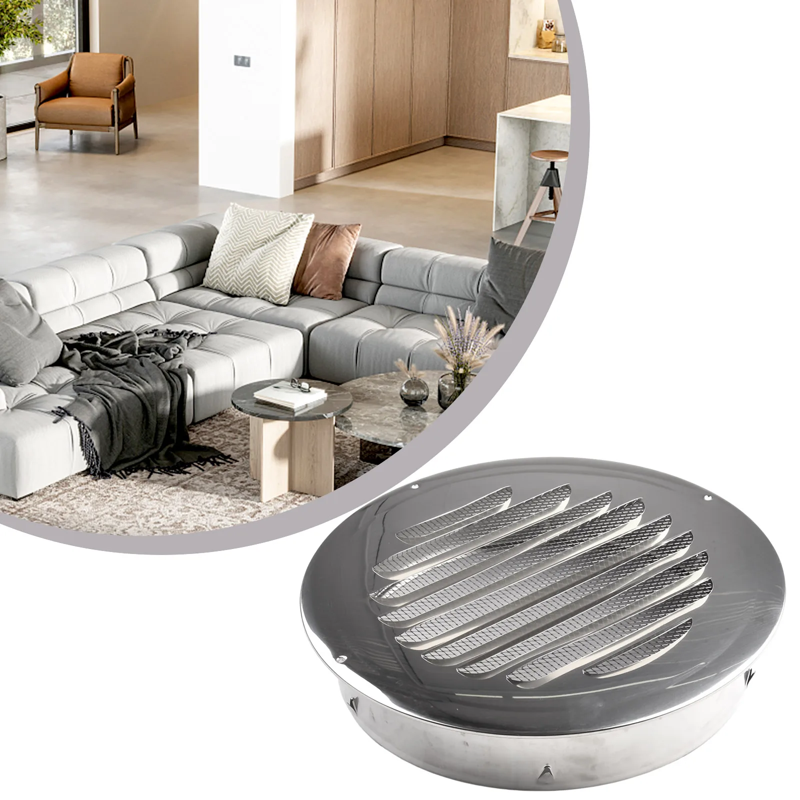 Circle Air Vent Grill Cover Home Accessories 70-300mm Round Stainless Steel Vent Grille Exterior Wall Duct Ventilation Tool
Circle Air Vent Grill Cover Home Accessories 70-300mm Round Stainless Steel Vent Grille Exterior Wall Duct Ventilation Tool