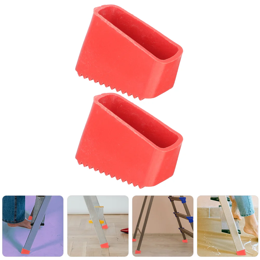 

2 Pcs Floor Mat Ladder Feet Covers Accessories Retractable Boots Rubber Pads Protective Covers Foot Protector Caps Parts