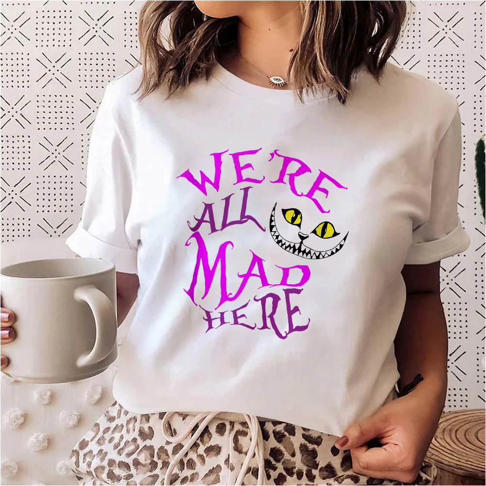 Disney Cheshire Cat Fashion Trend Women's T-shirt Short Sleeve Street Harajuku Summer Casual Clothes Hipster Personality T Shirt
Disney Cheshire Cat Fashion Trend Women's T-shirt Short Sleeve Street Harajuku Summer Casual Clothes Hipster Personality T Shirt