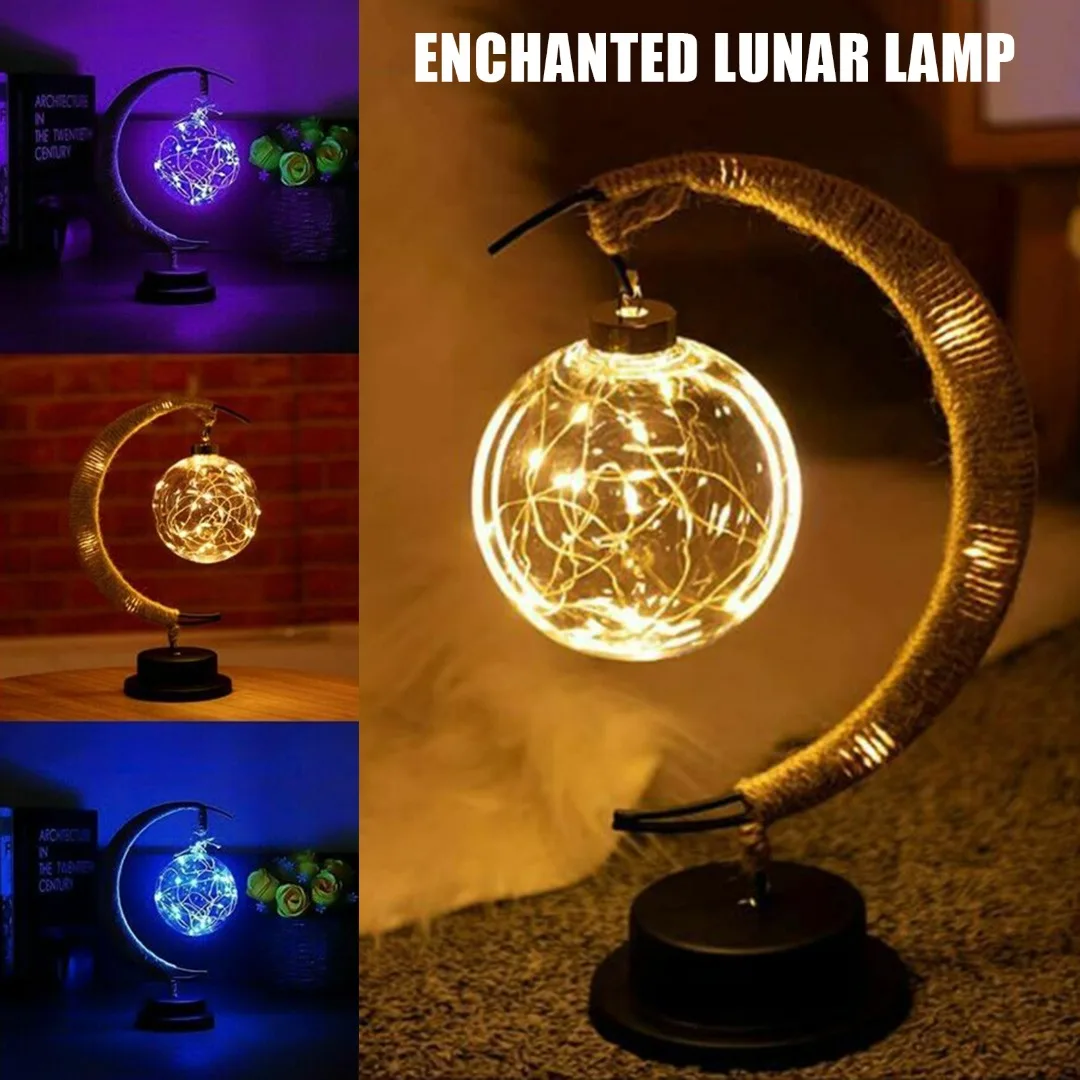 LED Enchanted Lunar Night Light Creative Handmade Hemp Rope Iron Art Ball Lamp Bedroom Moon Lights Decor
LED Enchanted Lunar Night Light Creative Handmade Hemp Rope Iron Art Ball Lamp Bedroom Moon Lights Decor