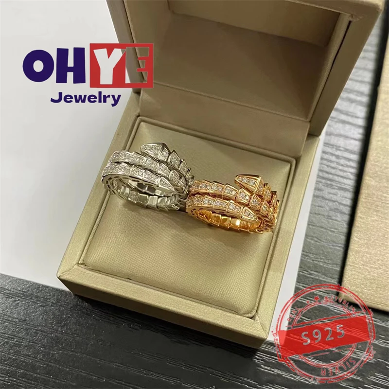 

Hot sale western style New Custom fashion Luxury Snake Bone Gold colour Ring Holiday Gift Couple Ring Classic Party Jewelry