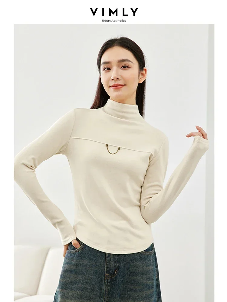 Vimly Women's Turtleneck T-shirt 2023 Winter Female Long Sleeve Top Casual Basic Tee Shirts High Strecth Slim Pullovers M5772
Vimly Women's Turtleneck T-shirt 2023 Winter Female Long Sleeve Top Casual Basic Tee Shirts High Strecth Slim Pullovers M5772
