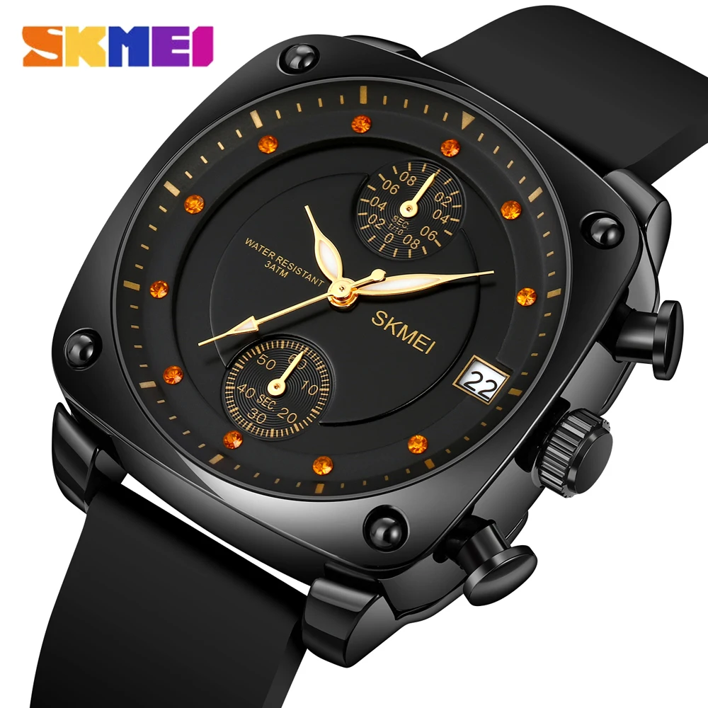 

SKMEI Brand Automatic Date Watches for Men Fashion Casual Waterproof Quartz Wristwatch Male Military Luminous Chronograph Clock