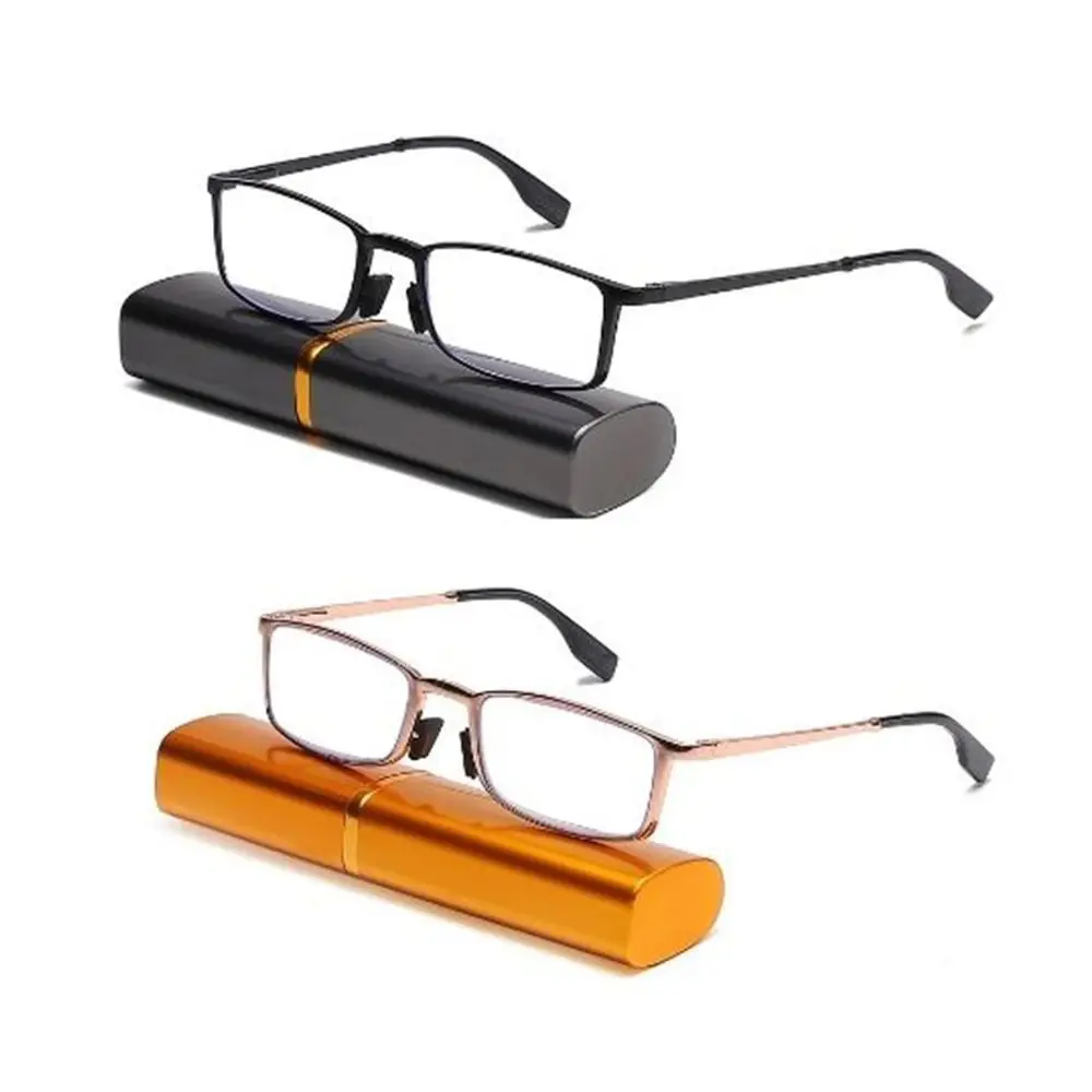 

Новейшие тонкие очки для чтения с защитой от синего света с футляром-зажимом для ручек для мужчин и женщин, портативные компактные очки + 1,0 ~ + 4,0