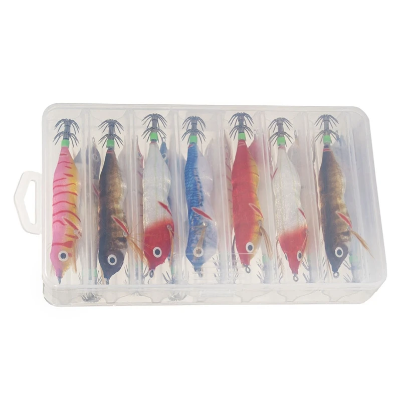Squid Fishing Birds With Hook Wood Shrimp Bait Wobbler Jigs Fishing Squid Jigging Lure Turlutte Squid With Light Kits
Squid Fishing Birds With Hook Wood Shrimp Bait Wobbler Jigs Fishing Squid Jigging Lure Turlutte Squid With Light Kits