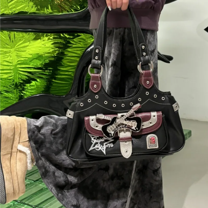 MBTI Y2k Gothic Womens Shoulder Bag Black Punk 2024 Fashion Vintage Armpit Bag Original Hot Girls Pu Leather Advanced Handbag
MBTI Y2k Gothic Womens Shoulder Bag Black Punk 2024 Fashion Vintage Armpit Bag Original Hot Girls Pu Leather Advanced Handbag
