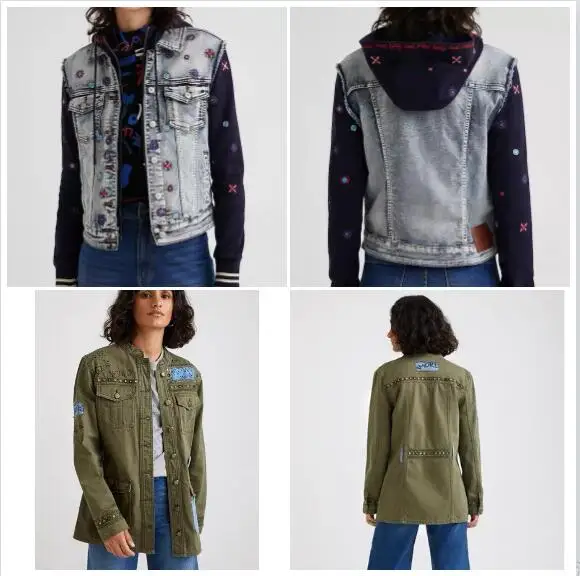 Foreign Trade Original Order Spain D New Women's Denim Coat Embroidered Print Short Ethnic Retro Hooded Jacket
Foreign Trade Original Order Spain D New Women's Denim Coat Embroidered Print Short Ethnic Retro Hooded Jacket