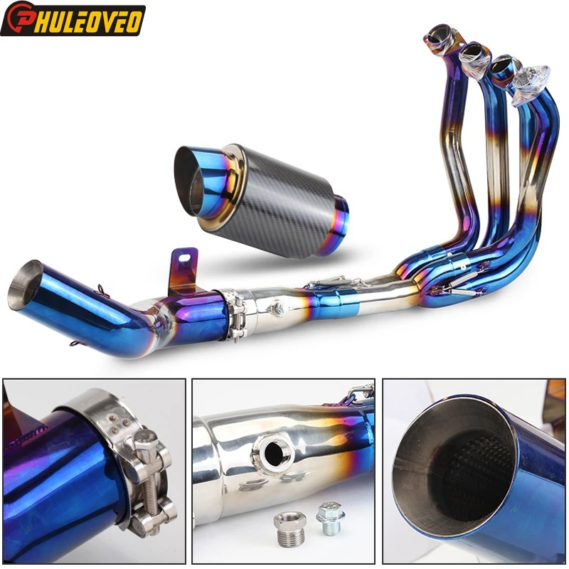 Motorcycle Exhaust Full System for Kawasaki Z900 2017-2019 not for Z900 E Z900 A2 Collector Header with ID:77mm Carbon Exhaust
Motorcycle Exhaust Full System for Kawasaki Z900 2017-2019 not for Z900 E Z900 A2 Collector Header with ID:77mm Carbon Exhaust
