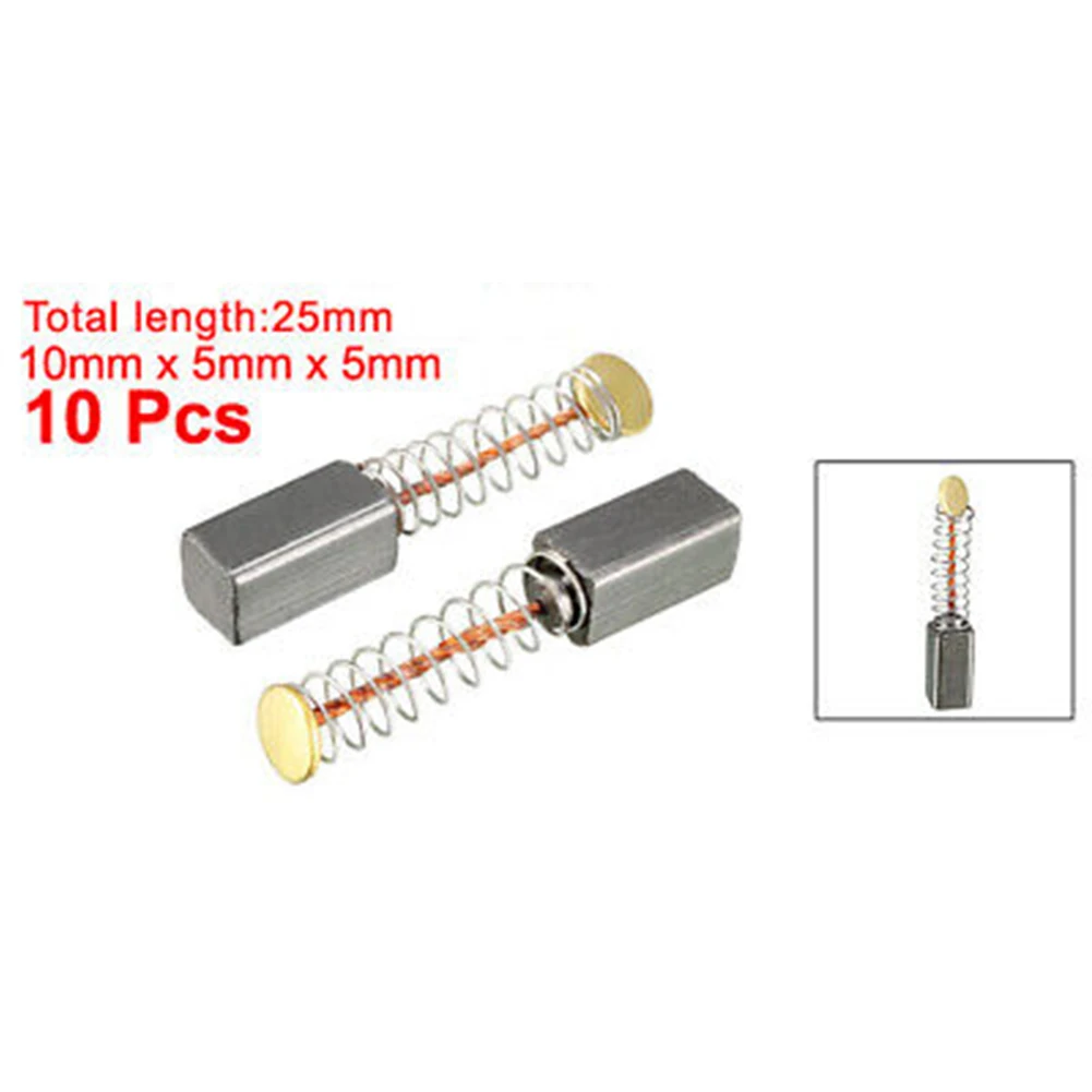 10pcs Electric Motor Carbon Brush Power Tool Accessories Electric Angle Grinder Replacement Parts 10mm X 5mm X 5mm
10pcs Electric Motor Carbon Brush Power Tool Accessories Electric Angle Grinder Replacement Parts 10mm X 5mm X 5mm