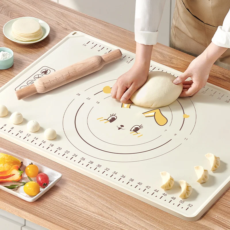 Household cartoon antibacterial kneading pad Multifunctional thickened silicone oversized non-stick kneading pad and pad
Household cartoon antibacterial kneading pad Multifunctional thickened silicone oversized non-stick kneading pad and pad