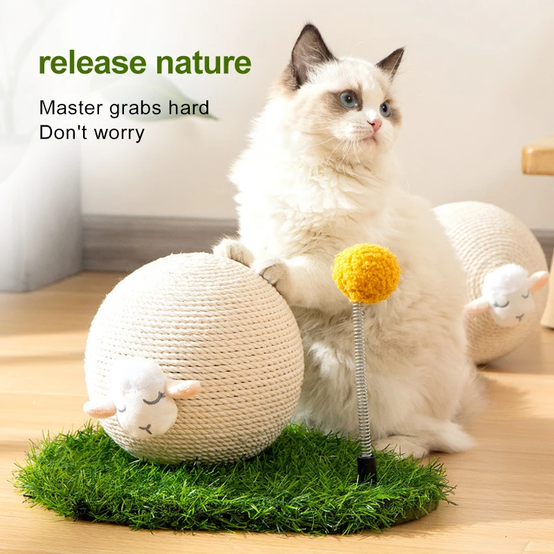 New Cute Shape Vertical Lamb Cat Catch Ball Natural Sisal Self-entertainment Play Space-saving Toy
New Cute Shape Vertical Lamb Cat Catch Ball Natural Sisal Self-entertainment Play Space-saving Toy
