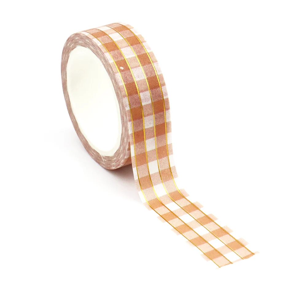 1PC 15MM*10M Gold Foil Seamless Watercolor Fall Stripes Washi Tape Sticky Adhesive Tape Scrapbooking Album DIY Decorative Tape
1PC 15MM*10M Gold Foil Seamless Watercolor Fall Stripes Washi Tape Sticky Adhesive Tape Scrapbooking Album DIY Decorative Tape