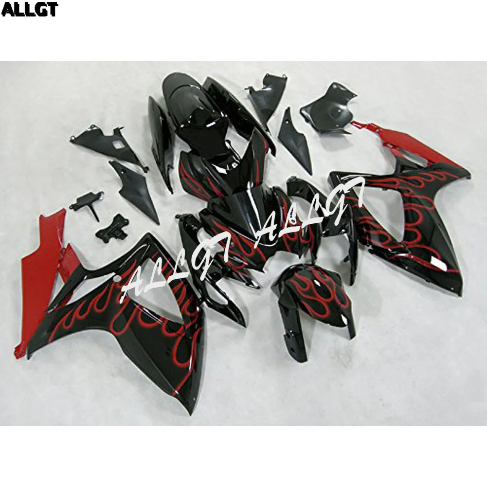 Red Flame Black Fairing Kits For Suzuki GSXR 600 GSX-R 750 2006 2007 ABS Injection Mold
Red Flame Black Fairing Kits For Suzuki GSXR 600 GSX-R 750 2006 2007 ABS Injection Mold